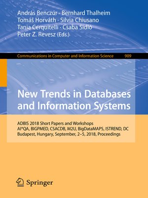 cover image of New Trends in Databases and Information Systems